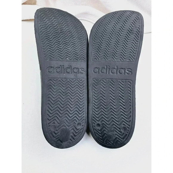 Adidas Size 12 Men's Black Cloud Foam Logo Slides Made In Italy Style #GZ5922 - Picture 7 of 14